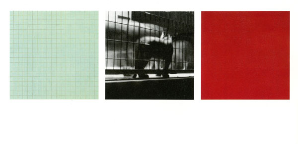 3 x 100 x 100 cm, Kacheln, Pressspanplatten, Fotografie, Plexiglas, Leinwand, Eitempera, Pigment, 1993